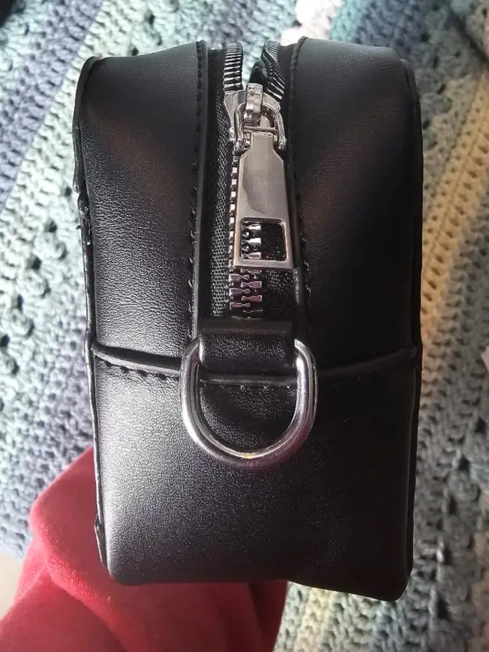 Target Black Camera-Shaped Crossbody Bag with Silver Accents